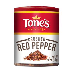 Add some spice to your life with Tone's Crushed Red Pepper flakes. Hot and pungent, it's perfect for pizza and pasta dishes. Get yours now!