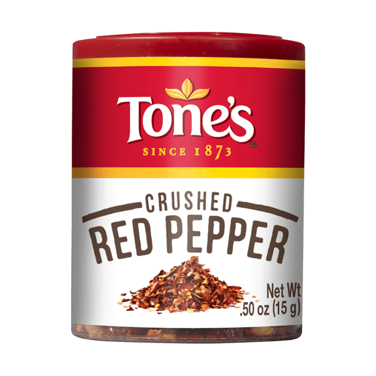 Add some spice to your life with Tone's Crushed Red Pepper flakes. Hot and pungent, it's perfect for pizza and pasta dishes. Get yours now!