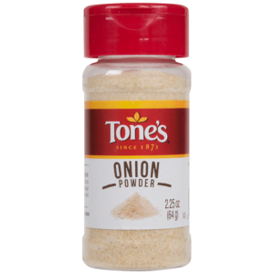 Tone's onion powder is the perfect addition to any dish. Made with 100% white onions, it adds the perfect onion flavor.
