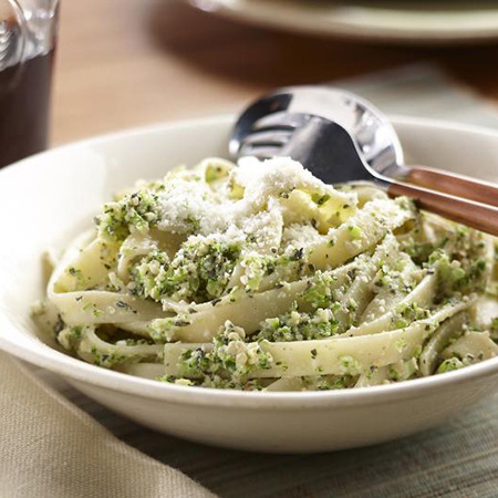 Broccoli Pesto Fettuccine Recipe