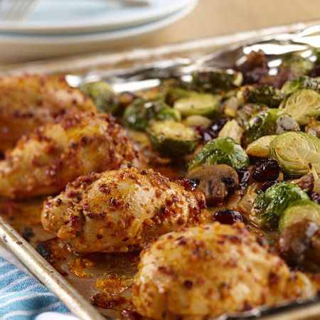 Chicken and Brussels Sprouts Pan Dinner