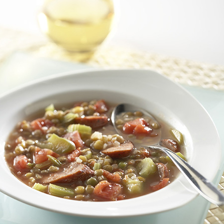 Creole Sausage and Lentil Soup