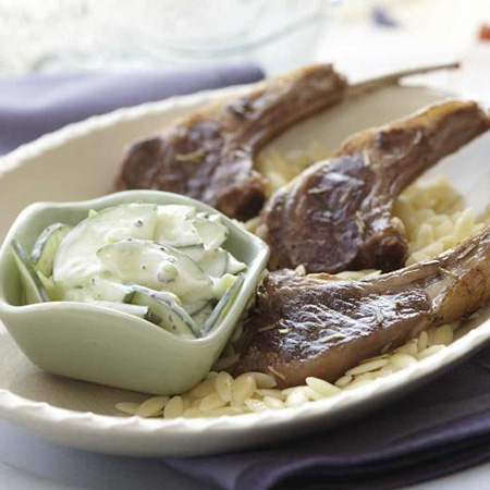 Lamb Chops with Tzatziki Sauce Recipe