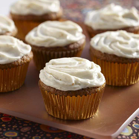 Pumpkin Cupcakes with Orange Cream Cheese Frosting Recipe