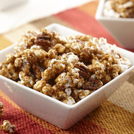 Spiced Caramel Corn with Pecans